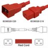 Netzkabel C20 zu C19 rot 2.0m 16A 250V H05VV-F 3x1.5