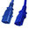 P-Lock Kaltgerätekabel blau C14 zu C13  0.5 Meter 10A 250V H05VV-F 3x0.75