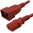 Red Power Cord C20 to C13 0.3m 15A 250V 14/3 SJT, UL/cUL