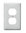 Abdeckplatte NP8OW für USA-Doppel Einbausteckdose. Officeweiss