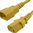 Kaltgeräteverlängerung C14 zu C13 gelb 4,0m 10A 250V H05VV-F 3x1.00