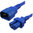 Hybrid Netzkabel C14 zu C15 blau 0.9m 10A 250V H05V2V2-F 3x1.0 / SJT / HVCTF