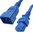 Netzkabel blau C20 zu C21, 1.5 Meter 20A/250V 12/3 SJT, UL/cUL Sony Green Partner