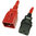 W-Lock Netzkabel rot C20 zu C19, 0.6 Meter 16A 250V H05VV-F 3x1.50 VDE