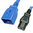 W-Lock Stromkabel blau C20 zu C13 0.6 Meter 10A 250V H05VV-F-3x1.00