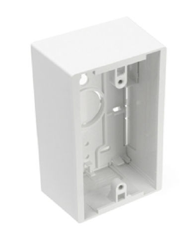 Einbaubox Plastic in weiß für US-Einzel - und  Doppelsteckdosen UL/CSA