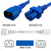 Warmgerätekabel C14 zu C15 1.8m 15A/250V, 14/3 SJT, blau, UL/Cul