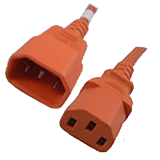 Kaltgerätekabel C14/C13 orange CE, UL