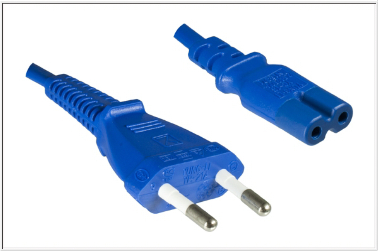 Netzkabel Eurostecker/IEC 60320-C7, blau 180cm, CE