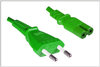 Netzkabel Eurostecker/IEC 60320-C7, grün 180cm, CE