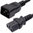 Netzkabel schwarz C20 zu C13 3,0m 10A 250V, H05VV-F 3x1.5, VDE