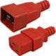 Kaltgerätekabel C19/C20 rot CE und Hybrid