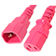 Kaltgerätekabel C14/C13 pink nach Norm UL/cUL