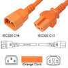 Netzkabel C14 zu C15 orange 3,0m 10A 250V H05V2V2-F 3x1.00