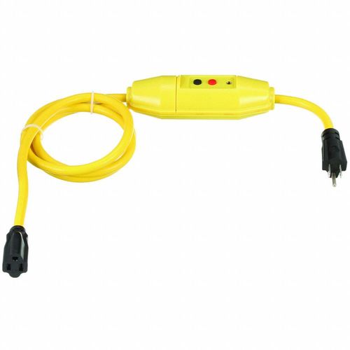 GFCI Cord 5-15 Plug  to 5-15R 6 Feet 15a/125v 14/3 SJTW Auto Reset