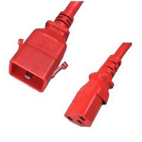 Netzkabel P-Lock C20/C13 schwarz und rot