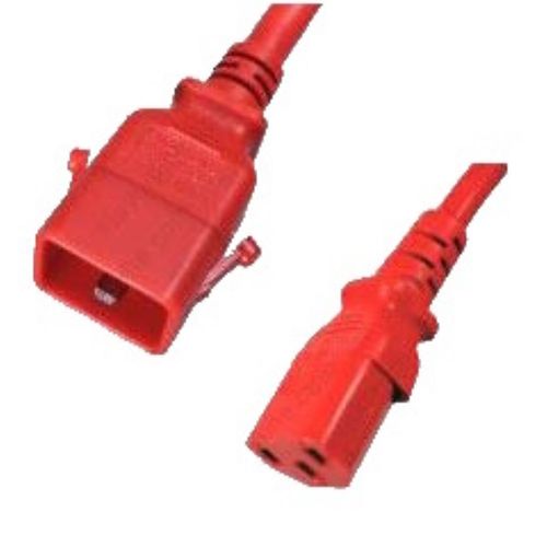 Netzkabel rot P-Lock C20 zu C13 4,5m 15A 250V 14/3 SJT